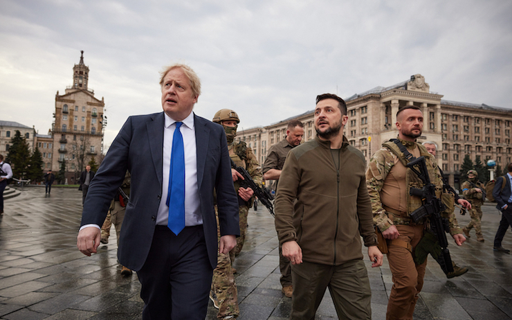 Boris Johnson et Volodymyr Zelensky à Kiev 