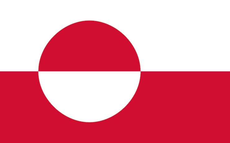 le drapeau groenlandais flotte en célébration de la journée nationale du 21 juin