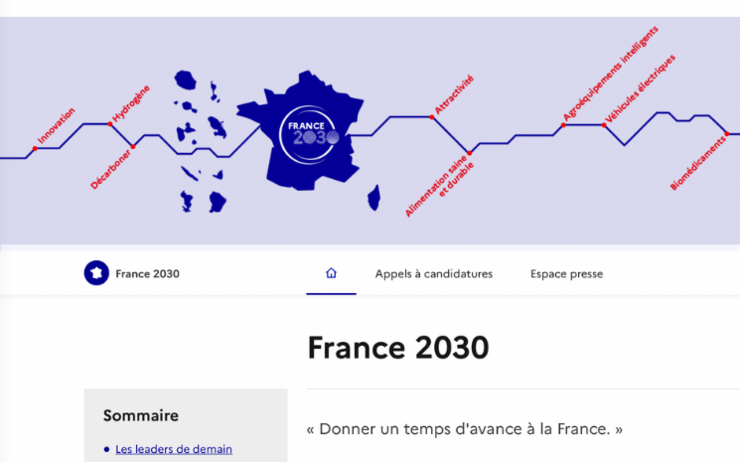 Le nouveau site france2030.gouv.fr
