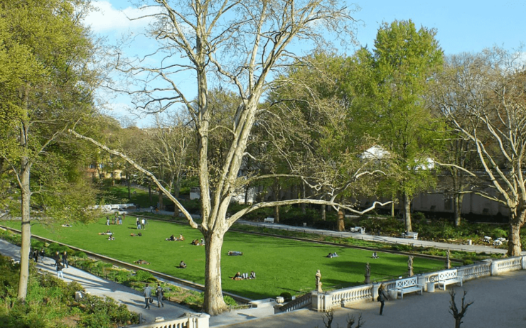 Vue de la terrasse du Körnerpark