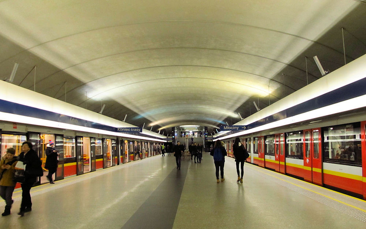La station de métro "Kabaty" à Varsovie (crédit : Janusz Jakubowski)