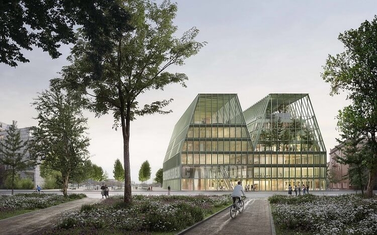 bâtiment moderne Bibliothèque européenne milan
