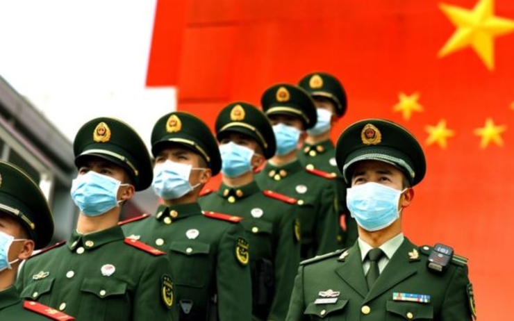 covid en chine militaire avec masque