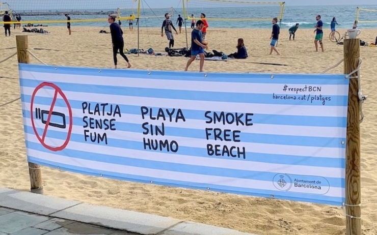 plage barcelone interdiction fumer