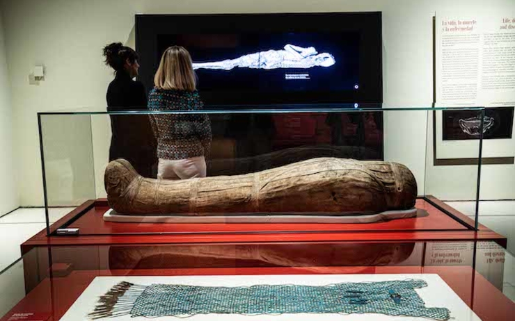 Une momie de l'exposition CaixaForum à Madrid