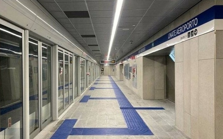 station de Métro Linate aéroport à Milan