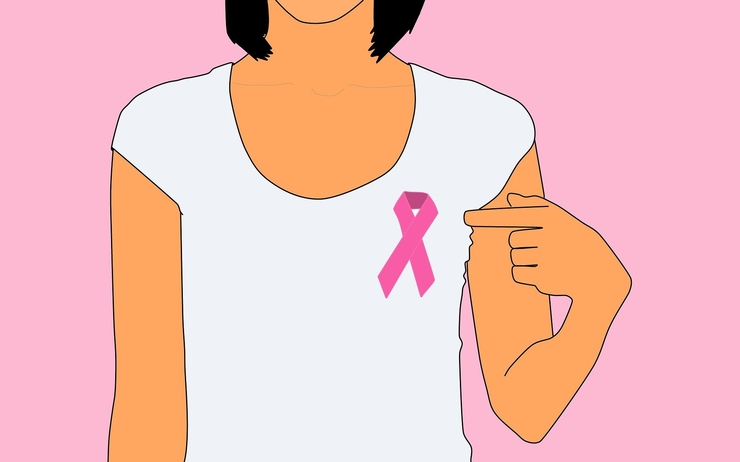 Une affiche pour Octobre rose pour lutter contre le cancer du sein dans le monde