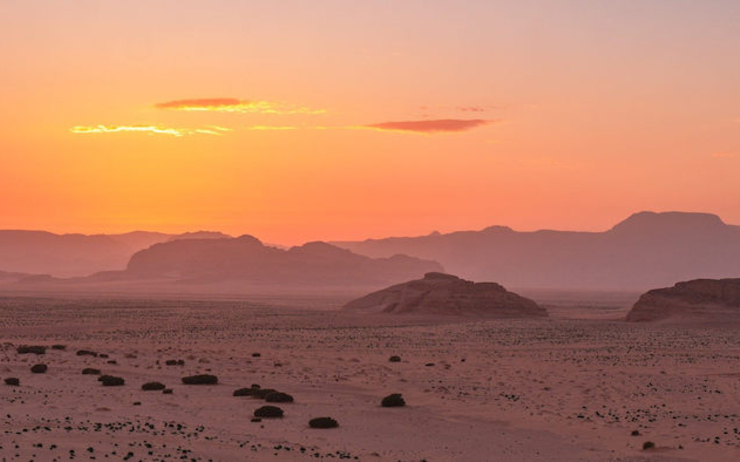paysage du désert aux Emirats Arabes Unis 