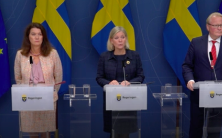 Conférence de presse du gouvernement suédois