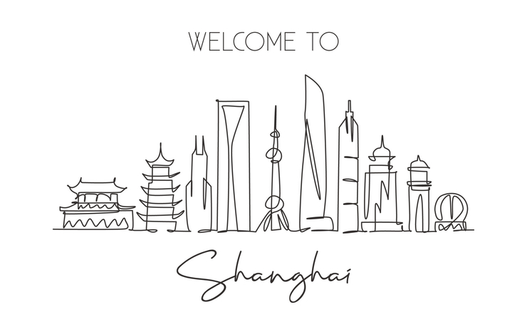 5218603-dessin-en-ligne-continue-unique-de-shanghai-city-skyline-chine-celebre-ville-grattoir-et-paysage-accueil-mur-decor-art-affiche-impression-monde-voyage-concept-moderne-un-ligne-dessiner-conception-illustrationle-vectoriel