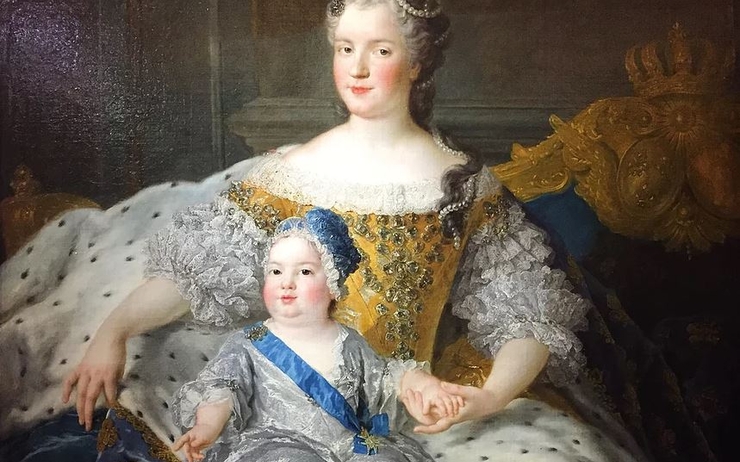 Marie Leczinska, reine de France, à 26 ans, avec son fils Louis, dauphin de France, en 1729, par Belle
