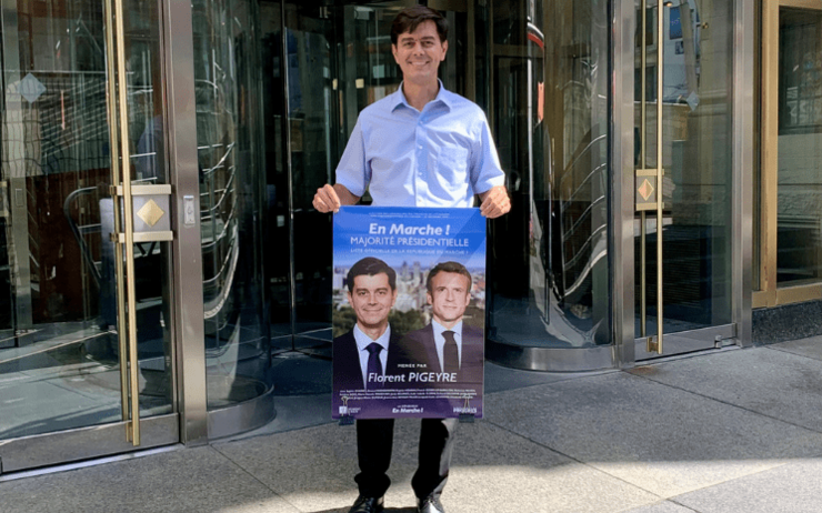 Florent Pigeyre, candidat En Marche à l'élection consulaire partielle pour la 4ème circonscription du Canada, incluant Montréal