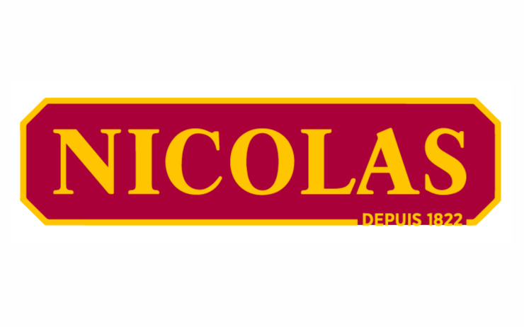 Le logo de la marque Nicolas à Barcelone 