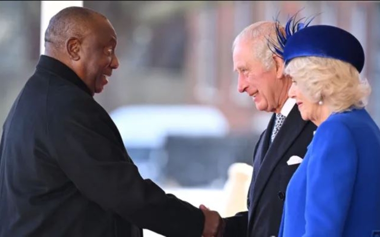 Le président d'Afrique du Sud, Cyril Ramaphosa rencontre Charles III, roi d'Angleterre