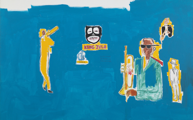 L'oeuvre King Zulu de Jean-Michel Basquiat, exposée au Musée des beaux-arts de Montréal