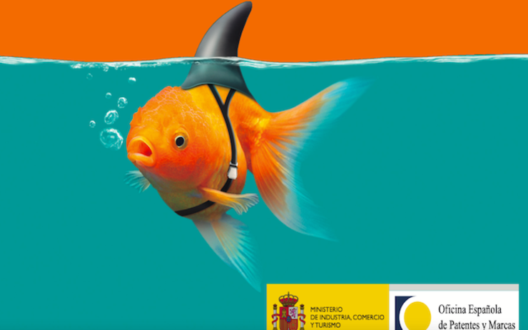 un poisson déguisé en requin, sur la couverture du guide europeen contre falsification
