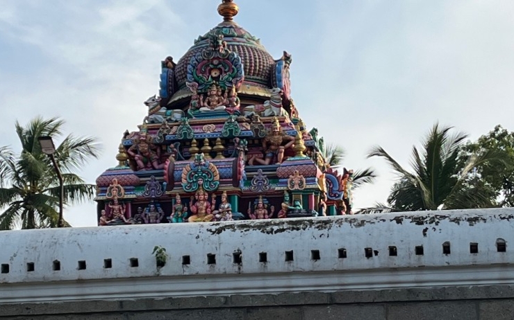 Le temple Arumilgu Marundeeswarar à Chennai vu de dehors