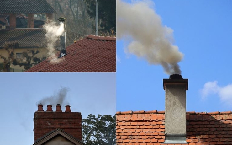 Cheminées fumée charbon lignite carbone pollution smog