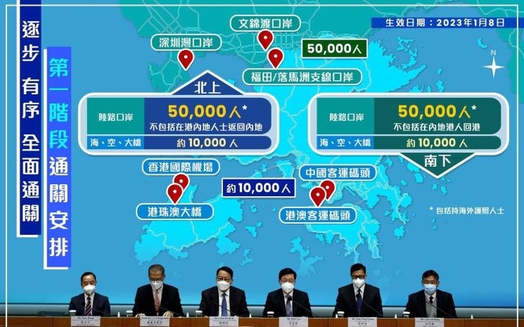 réouverture hong kong chine, john lee conférence de presse