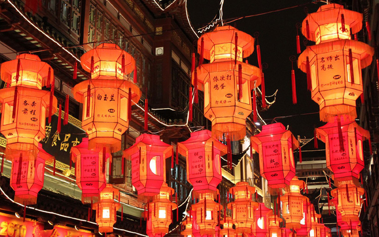 des lanternes rouges en chine
