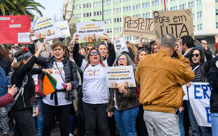Manifestation Professeurs au Portugal