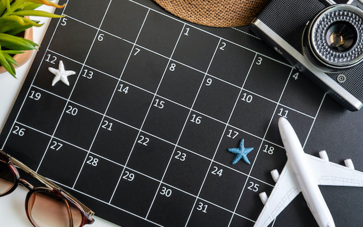 un calendrier pour planifier les vacances
