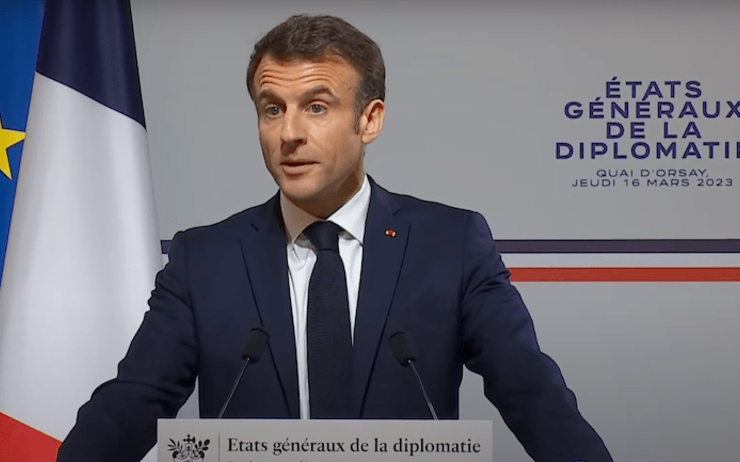 Emmanuel Macron aux états généraux de la diplomatie le 16 mars 2023
