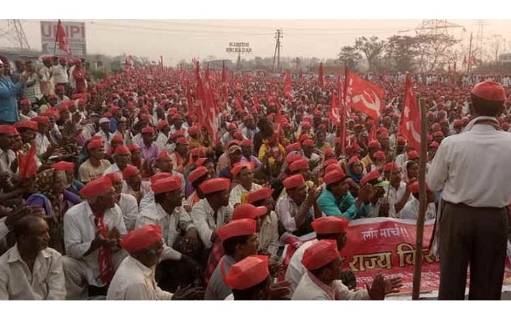 manifestation des agriculteurs du Maharashtra
