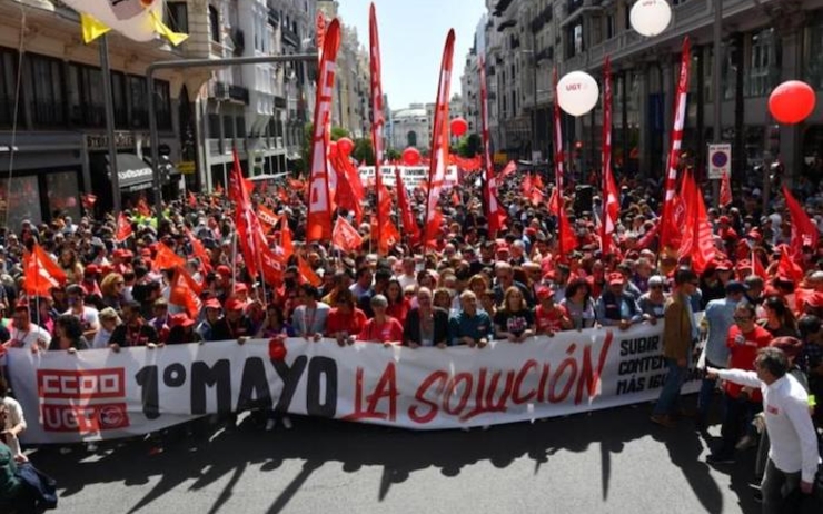 Manifestation du 1er mai à Madrid en 2022