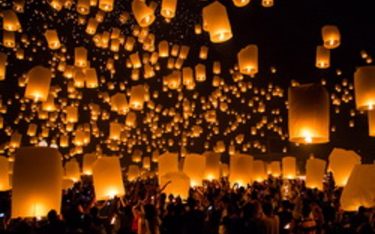 Lanterne flottante Thailande