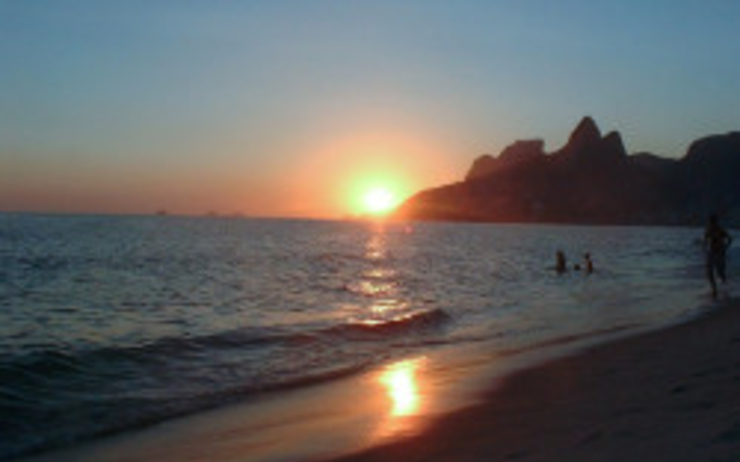 Brésil Rio De Janeiro Coucher De Soleil Sélection