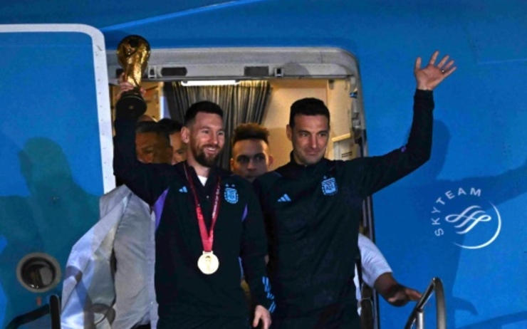 Les champions du monde argentins ont atterri à Buenos Aires 