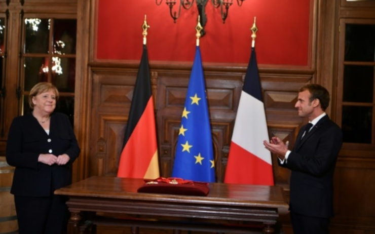 Angela Merkel et Emmanuel Macron 