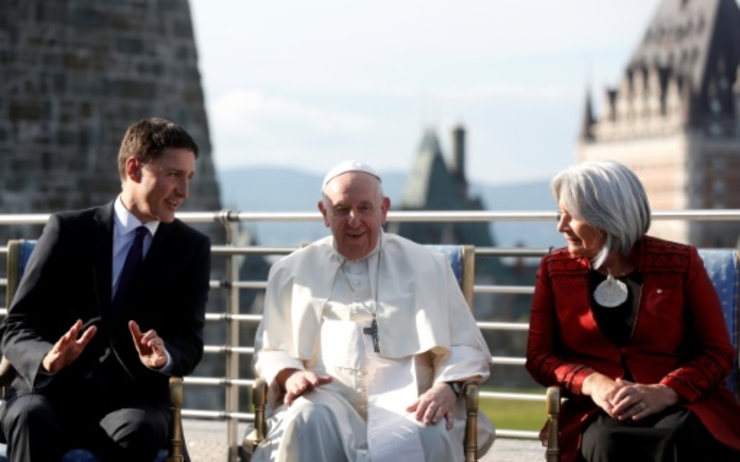 Le pape en visite au Québec